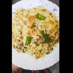 A picture of Mushroom rice 🍄.