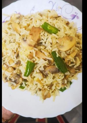 A picture of Mushroom rice 🍄.