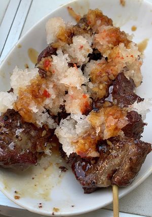 A picture of Easy Grilled Beef Skewers – Balcony BBQ.