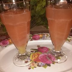 A picture of Watermelon and orange juice.