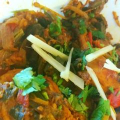A picture of Bhindi Gosht.