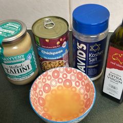A picture of Home Made Hummus.