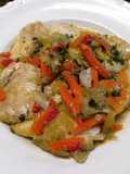 Filetes de mero con verduras
