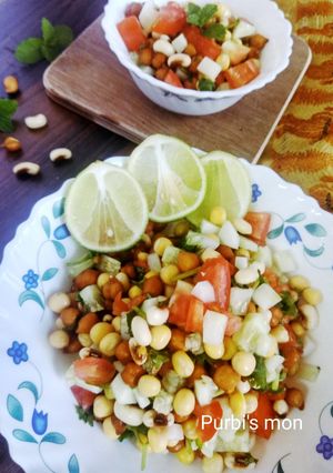 A picture of Chatpata(spicy lentil mixture).