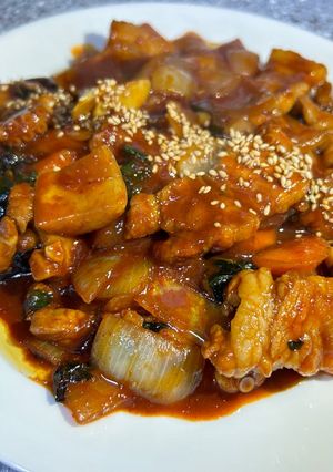 Hình của món Thịt ba chỉ xào bạch tuộc 🐙.
