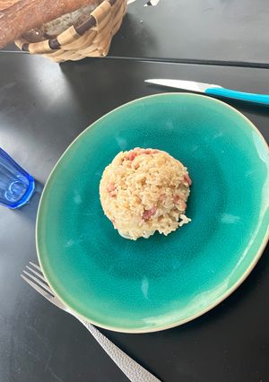 Une photo de Riz carbonara