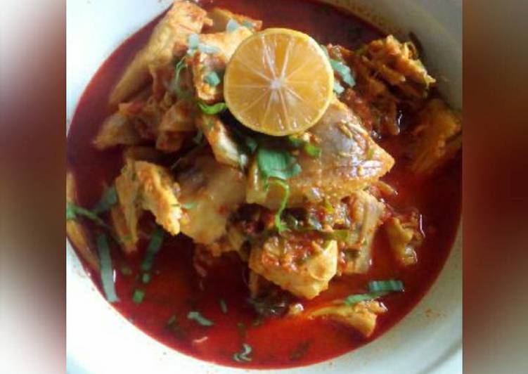 Langkah mengolah Gulai ikan pari daun kunyit, Bisa Manjain Lidah