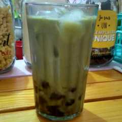รูปของ Green tea topping boba brown sugar