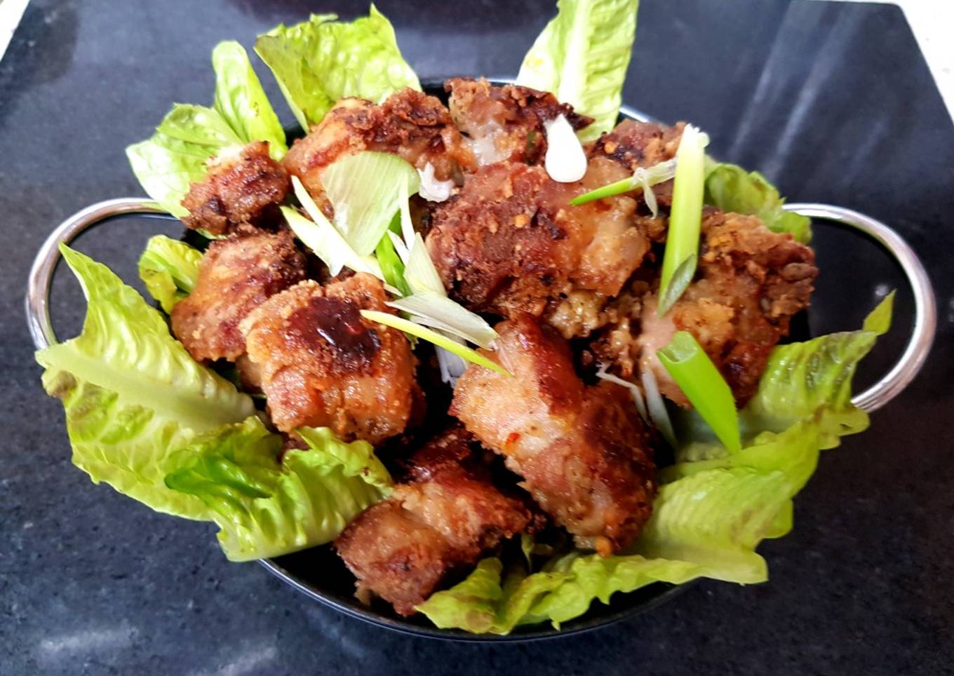 Salt n Pepper Seasoning With Szechuan Crispy Belly pork Bites