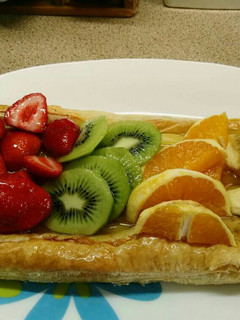 Una foto de Tarta de hojaldre y fruta