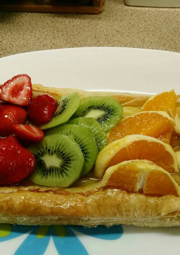 Una foto de Tarta de hojaldre y fruta