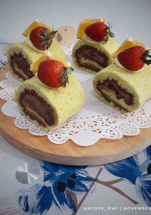 Foto resep Pandan Chiffon Roll Cake