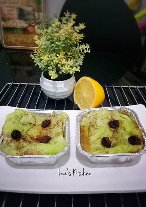 Foto resep Puding Roti Pandan Karamel (pr_rotiditawar)
