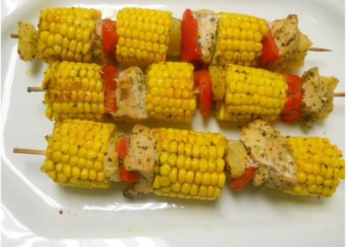 Simple Way to Make Any-night-of-the-week Chicken &amp; Sweetcorn Kebabs