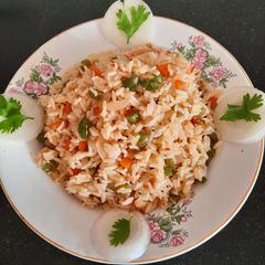 Schezwan fried rice A picture of Schezwan fried rice.