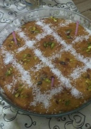 صورة لوصفة بسبوسة السبع كاسات
