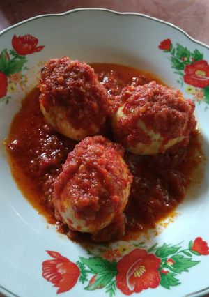 Foto resep Telur bulat sambal enak banget