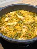 Sartén de arroz con pollo