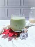 Creamy Matcha with Tea Jelly