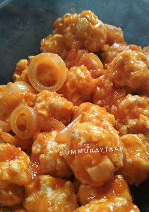 Foto resep Bola ayam saus asam manis simpel