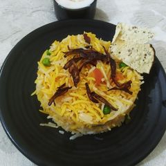 A picture of Veg biryani.