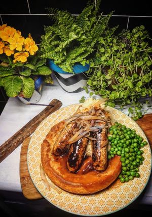 A picture of Vegan aquafaba Yorkshire pudding.