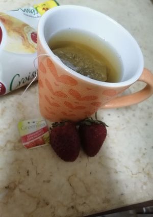 A picture of Strawberry Lemon grass Tea☕.