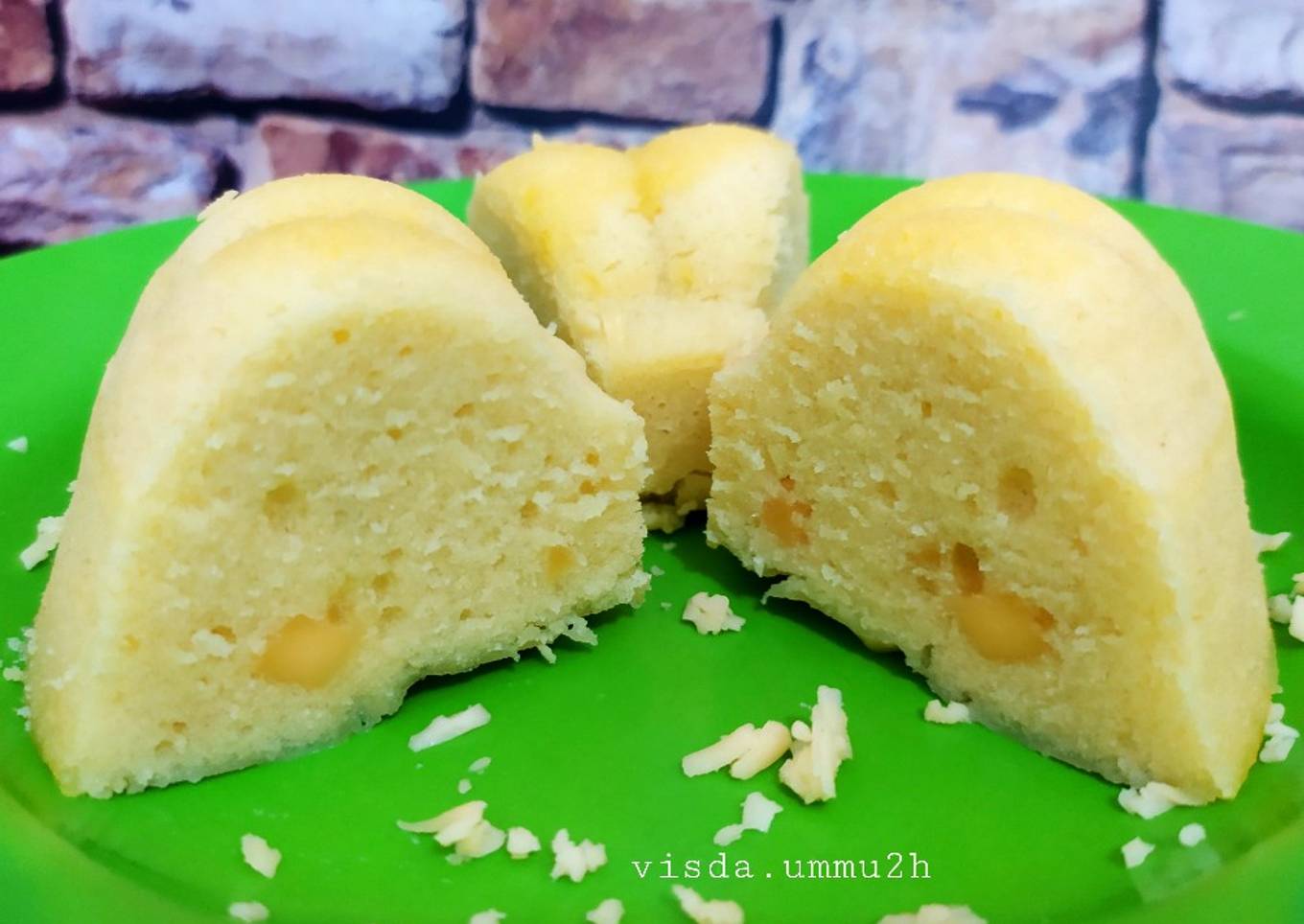 Bolu Kukus Santan Keju 🧀(Tanpa Minyak&Margarin, Takaran Sendok)