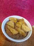 Refried Beans with Salsa Macha