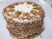 Una foto de frosting para carrot cake sin crema