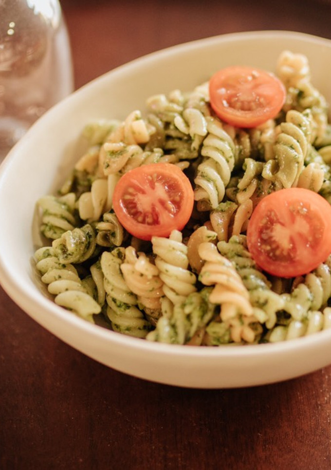 Una foto de Fusilli al pesto