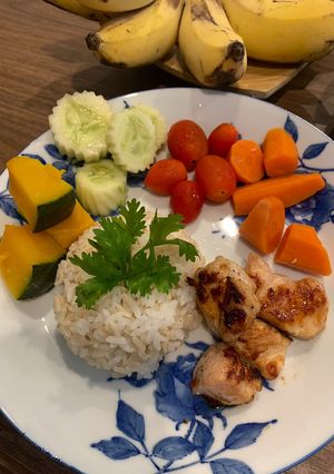 รูปของ อกไก่ย่าง สลัดผักต้ม 🥬🥕🎃