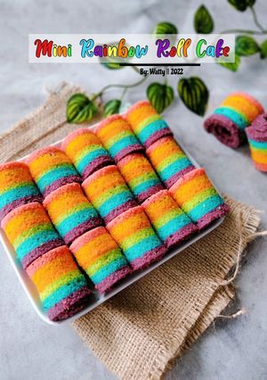 Foto resep Mini Rainbow Roll Cake
