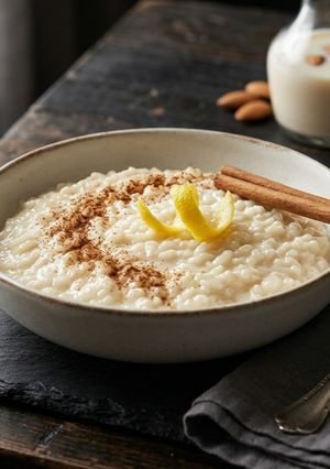 A picture of 🍚 Arroz con Leche Ligero (Un Clásico Optimizado en Olla de Presión y Sin Lácteos).