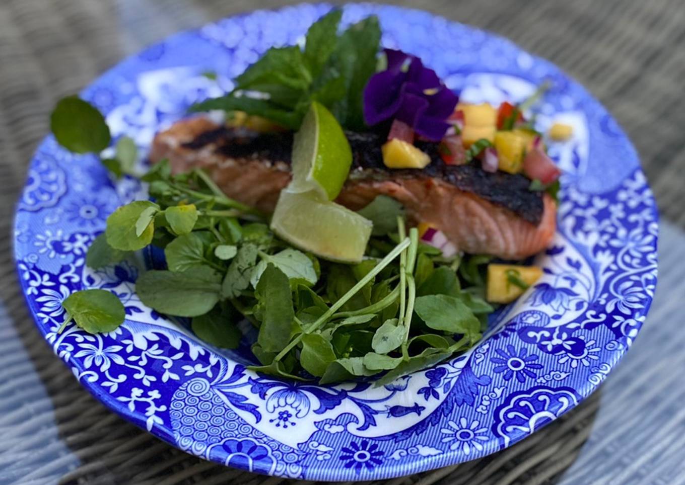 Summer Thai Salmon with Mango Salsa