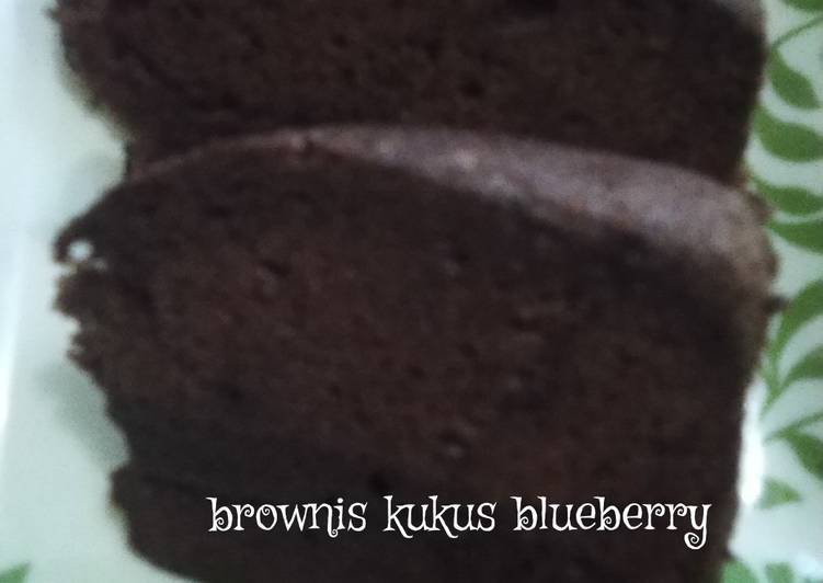 Tutorial memasak Brownis Kukus Blueberry gurih