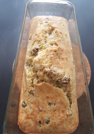 Une photo de Cake olives vertes et noix