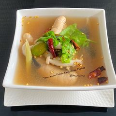A picture of Tom Yum Fresh Eggs Hake Fish.