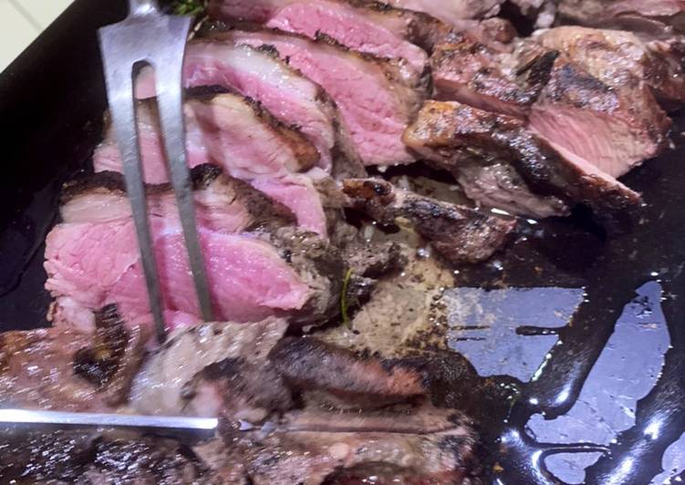 Steps to Make Quick BBQ butterflied spring lamb