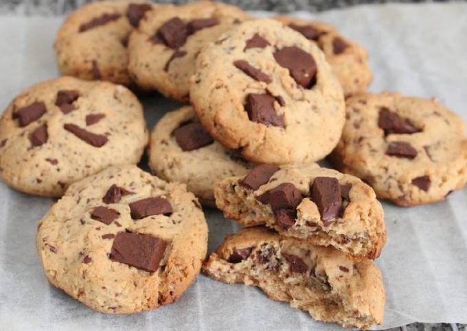 Chewy Chocolate Chunk Cookies #glutenfree #tepungsingkong