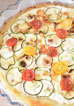 Cukkinis túrós pite recept fotója