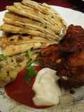 Potato Paratha(আলুর পরোটা) with Spicy Chicken