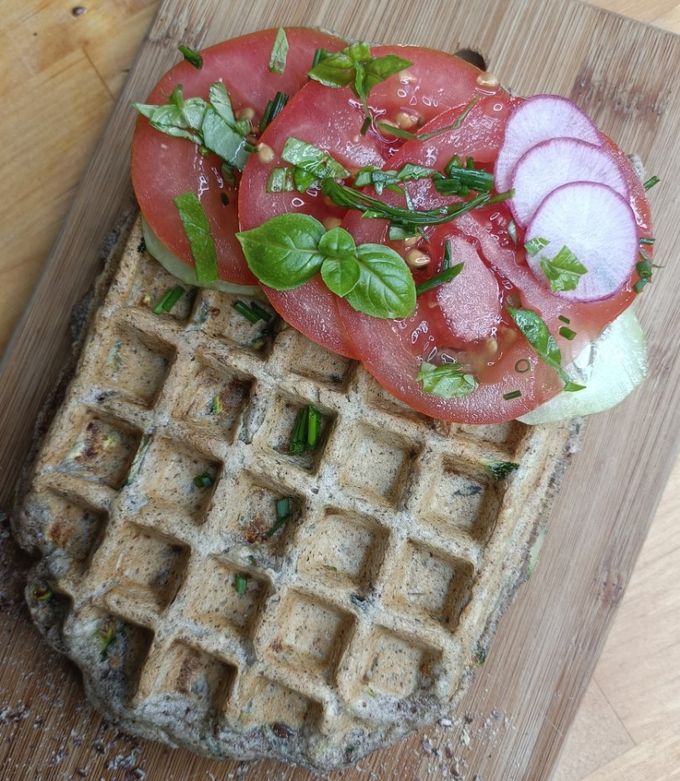 Une photo de 🌱 Gaufre à la courgette