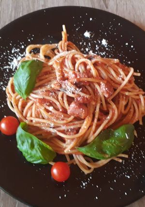 Amatriciana spagetti recept fotója