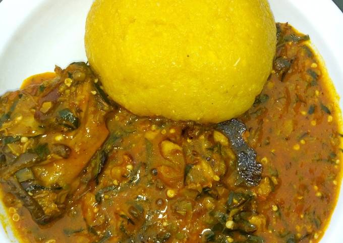 Simple Way to Prepare Ultimate Ogbono and okro soup