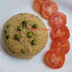 A picture of Matar pulao.