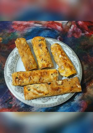 عکسی از دستور اسپرینگ رول (رول سبزیجات) با نان لواش