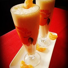 A picture of Orange lassi.