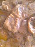 Filetes de cabeza de lomo con salsa de verduras