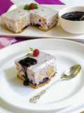 No Bake Blueberry Biscuit Cake